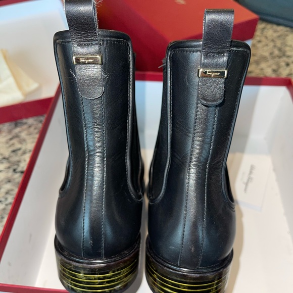 (9 1/2) Salvatore Ferragamo Falk Heeled Boots - Picture 2 of 6